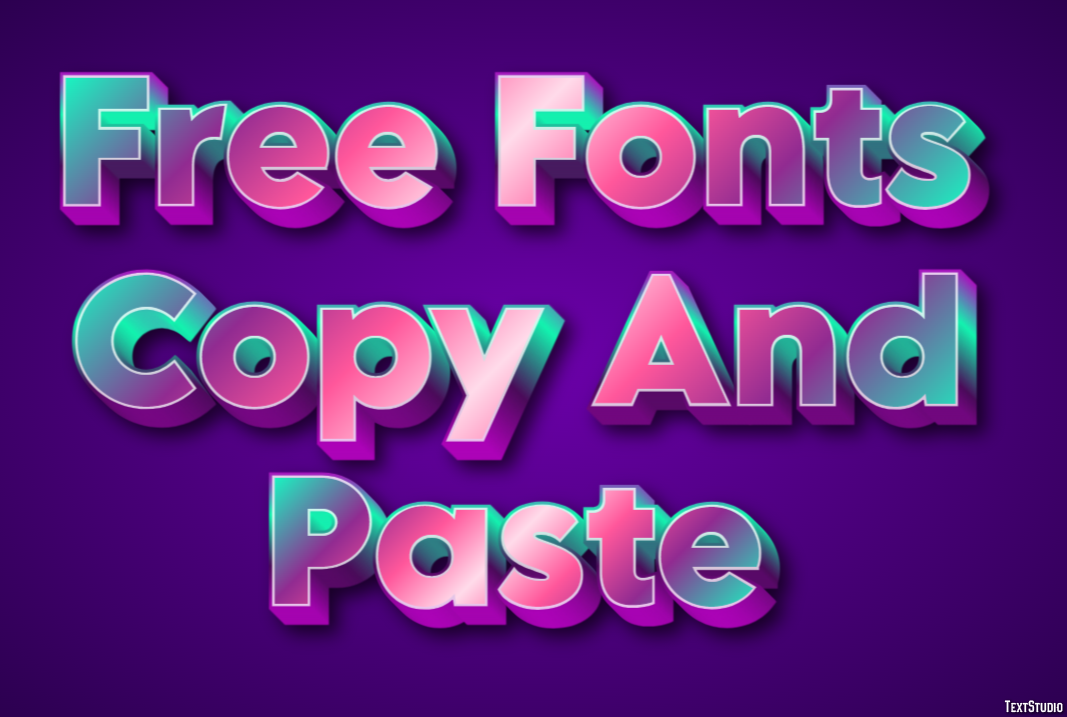 Free Fonts Copy And Paste Efekt tekstowy