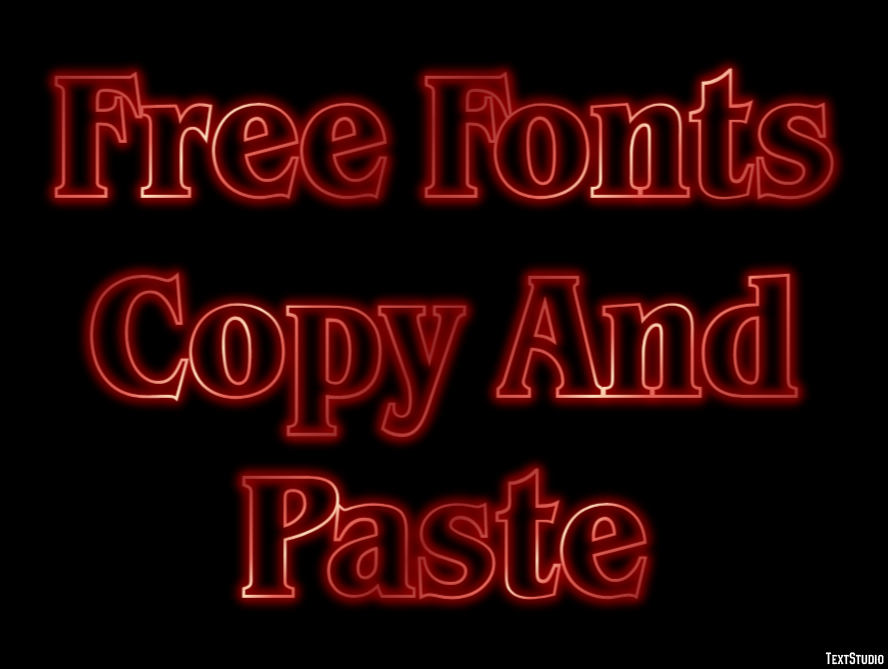 Free Fonts Copy And Paste Efekt tekstowy