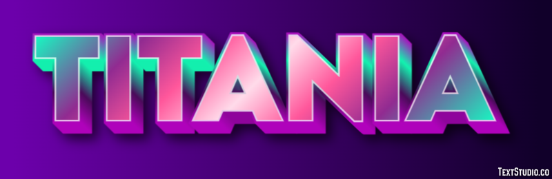 Titania Efecto de Texto
