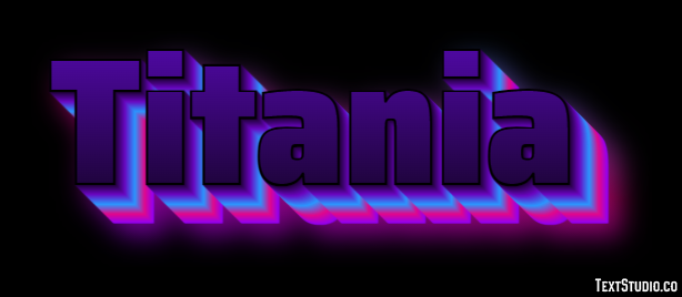 Titania Efecto de Texto