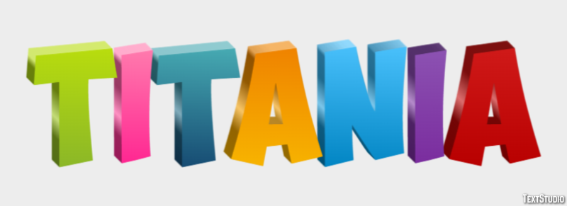 Titania Efecto de Texto