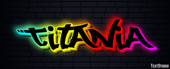 Titania Efecto de texto