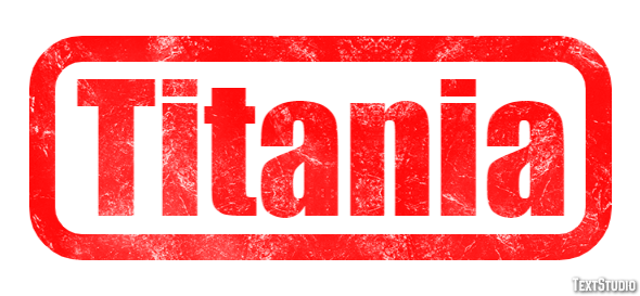 Titania Efecto de texto