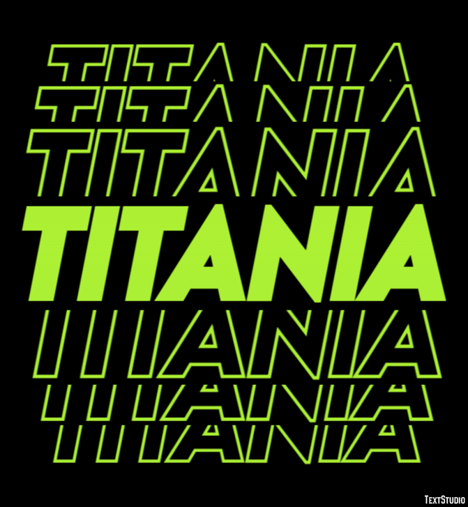 Titania Efecto de texto