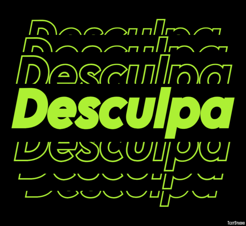 Desculpa Texteffekt