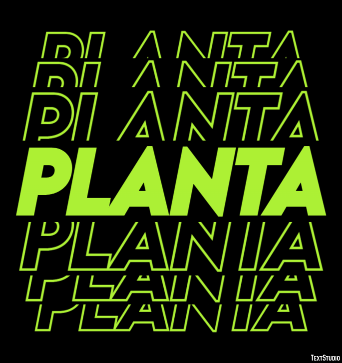 Planta Efeito de texto