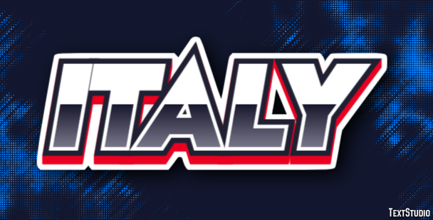 Italy Text effect