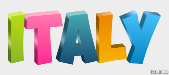 Italy Text effect