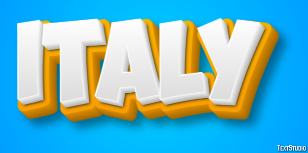 Italy Text effect