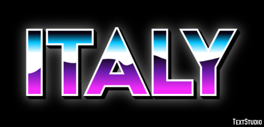 Italy Text effect