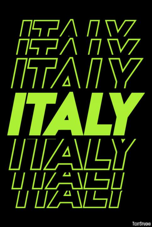 Italy Text effect