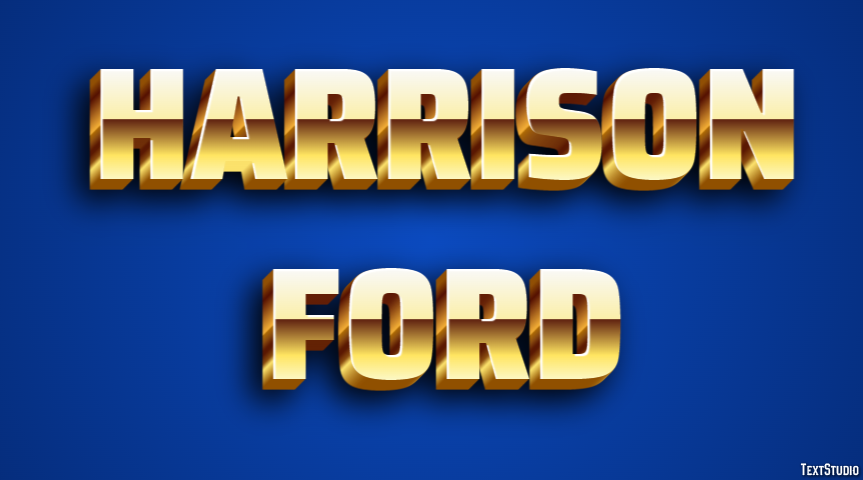 Harrison Ford Text Effect