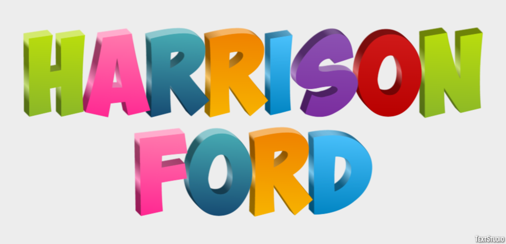 Harrison Ford Efeito de texto