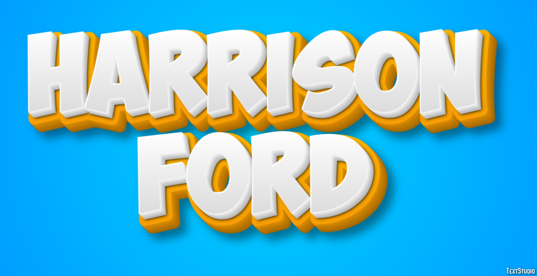 Harrison Ford Text Effect