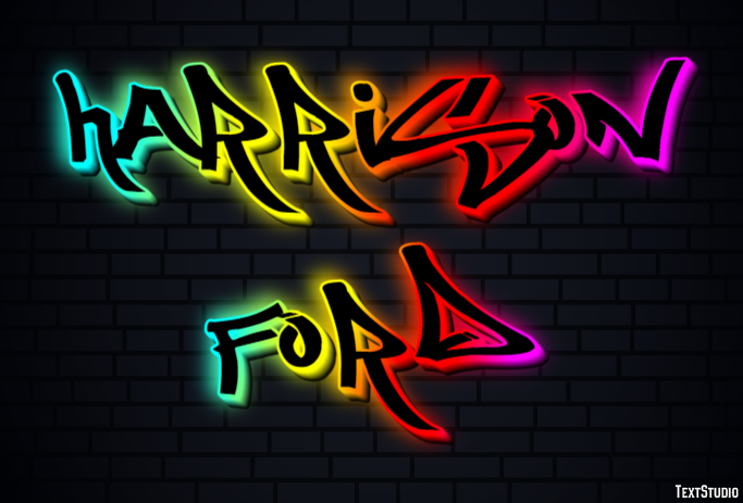 Harrison Ford Text effect