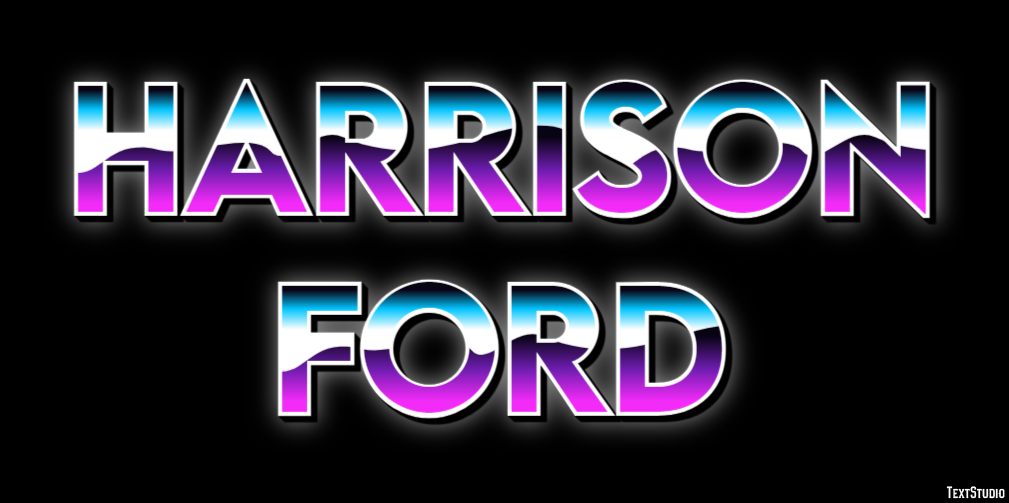Harrison Ford Efeito de texto