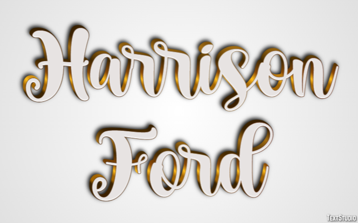 Harrison Ford Text Effect