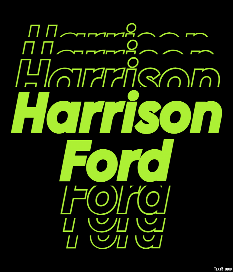 Harrison Ford Efeito de texto