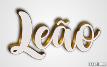 Leão Efecto de Texto
