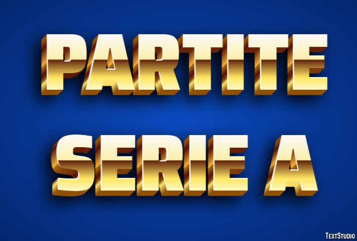 Partite Serie A Efeito de texto