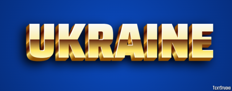 Ukraine Efecto de Texto