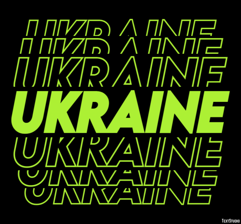 Ukraine Efecto de Texto