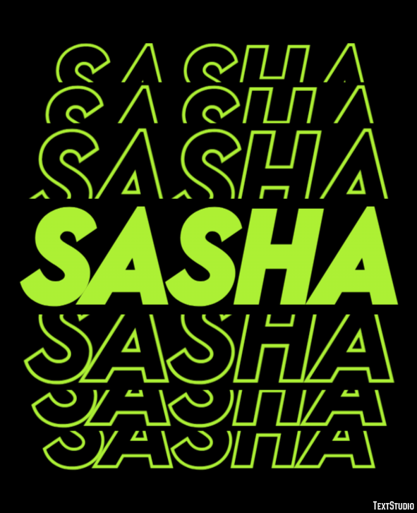 Sasha Efecto de Texto
