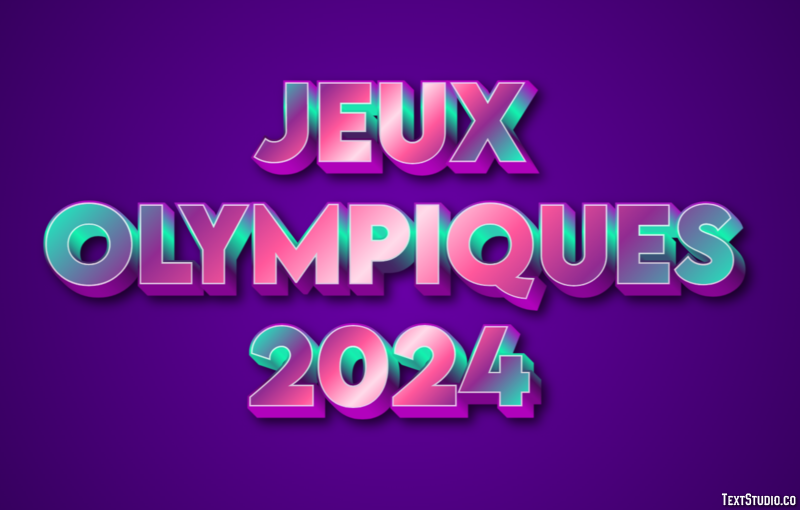Jeux Olympiques 2024 Effet de Texte
