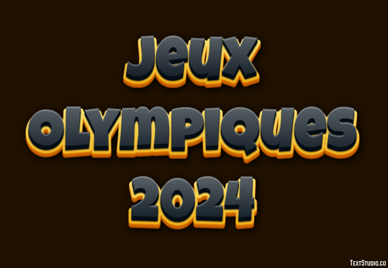 Jeux Olympiques 2024 Effet de texte