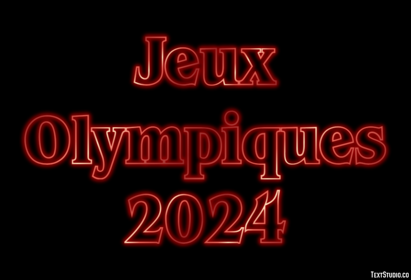 Jeux Olympiques 2024 Effet de texte