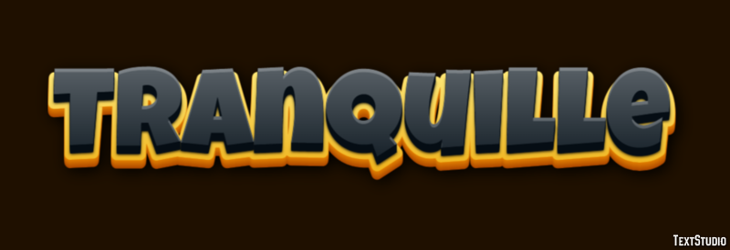 Tranquille Effet de texte