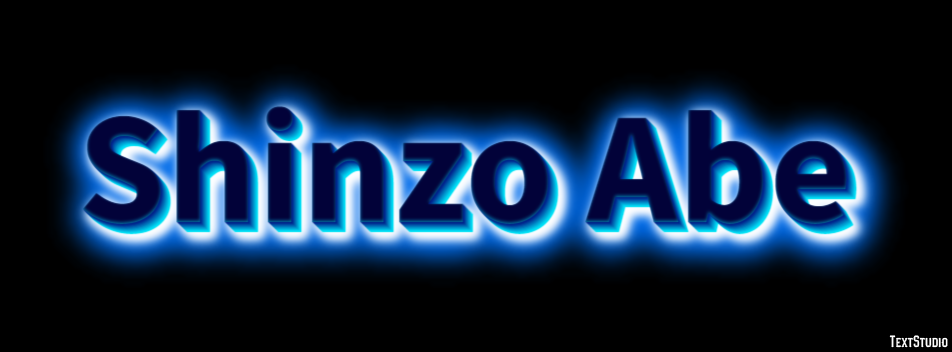 Shinzo Abe Efeito de texto