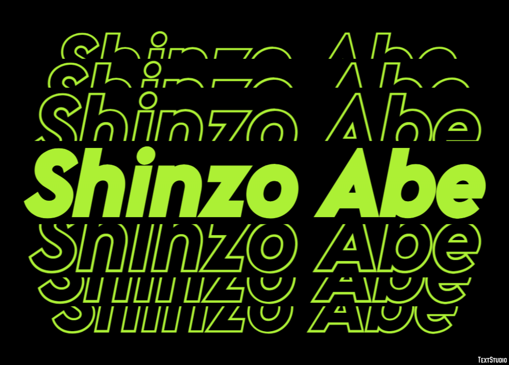 Shinzo Abe Texteffekt