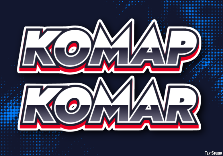 комар komar Эффект текста