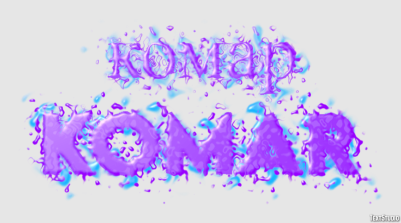 комар komar Эффект текста