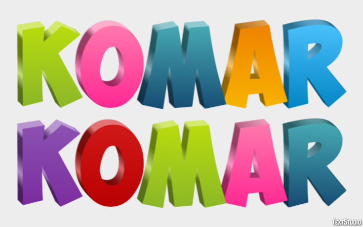 комар komar Эффект текста