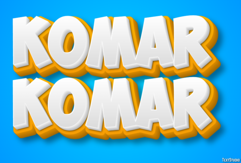 комар komar Эффект текста