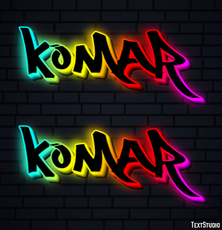комар komar Эффект текста