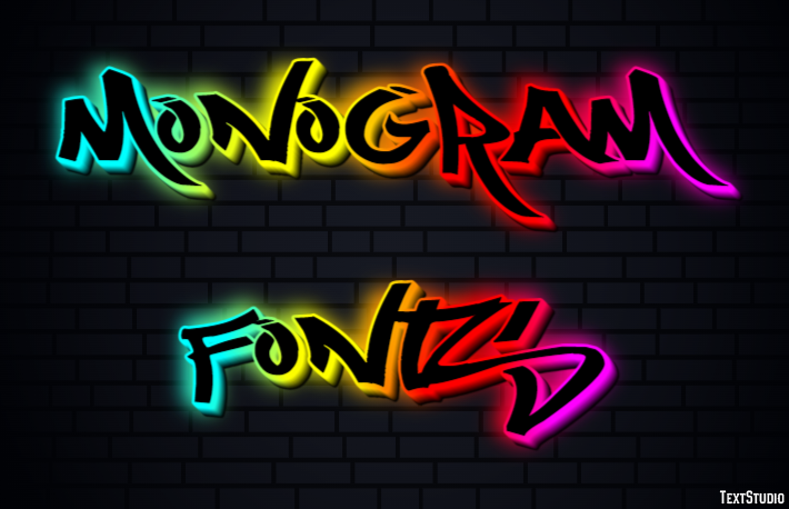 Monogram Fonts Text Effect