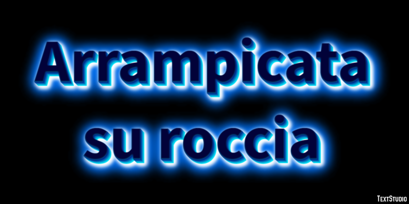 Arrampicata su roccia Effetto testo