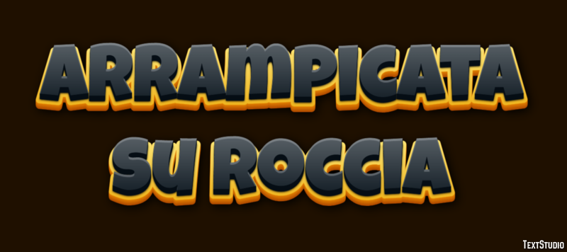 Arrampicata su roccia Effetto testo
