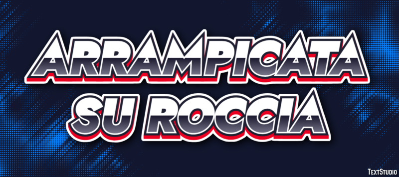 Arrampicata su roccia Effetto testo