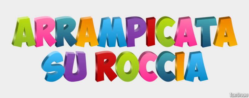 Arrampicata su roccia Effetto testo