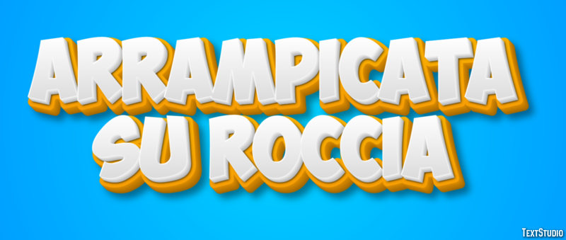 Arrampicata su roccia Effetto testo