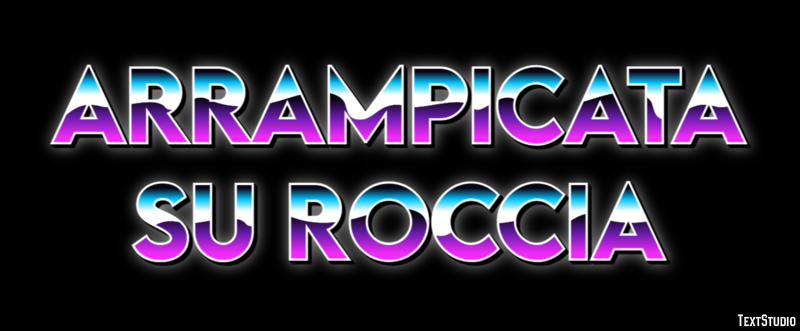 Arrampicata su roccia Effetto testo