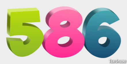 586 Text effect