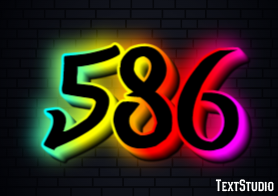 586 Text effect