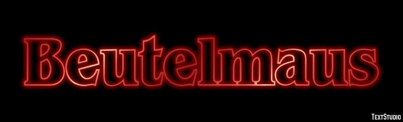 Beutelmaus Texteffekt
