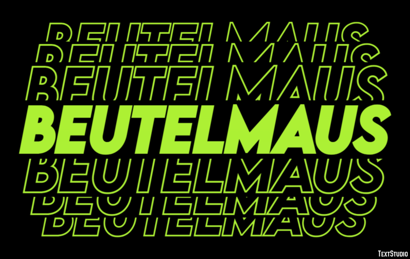 Beutelmaus Texteffekt