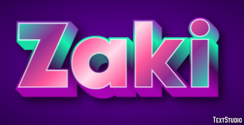Zaki Text Effect
